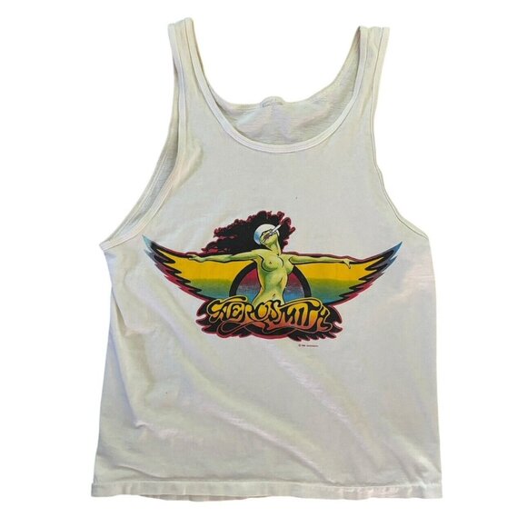 Vtg Aerosmith 1988 Permanent Vacation Angel Nude Concert T Shirt Tank Rare Print - Picture 1 of 8